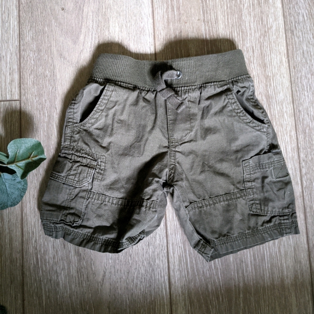 Carter's olive toddler cargo shorts